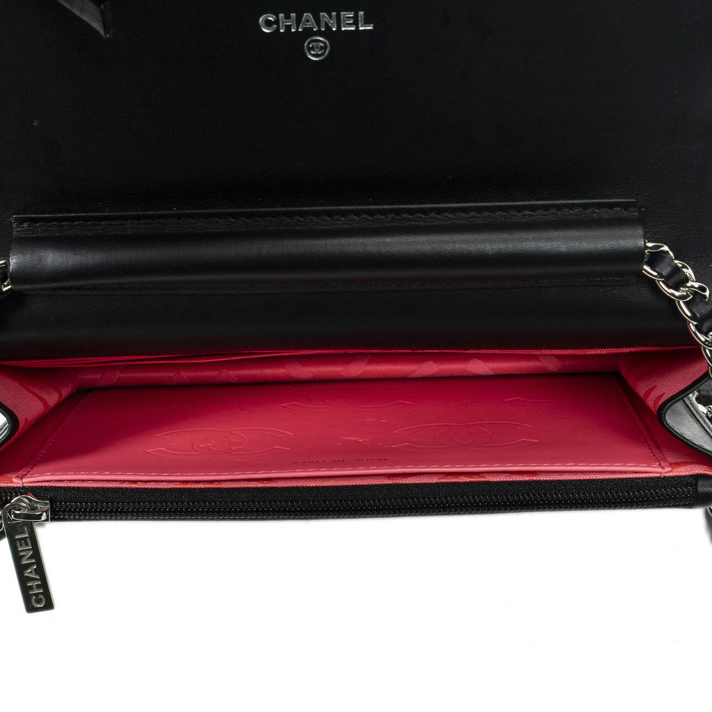 Chanel Cambon Line Chain Wallet Black Quilted Calfskin — view 9