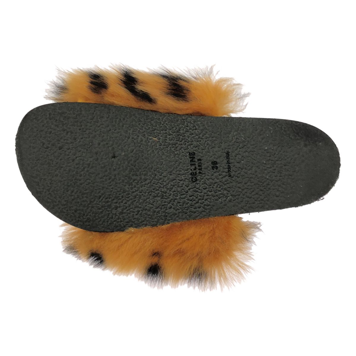 Celine by Phoebe Philo Fur Sandals Brown — view 4