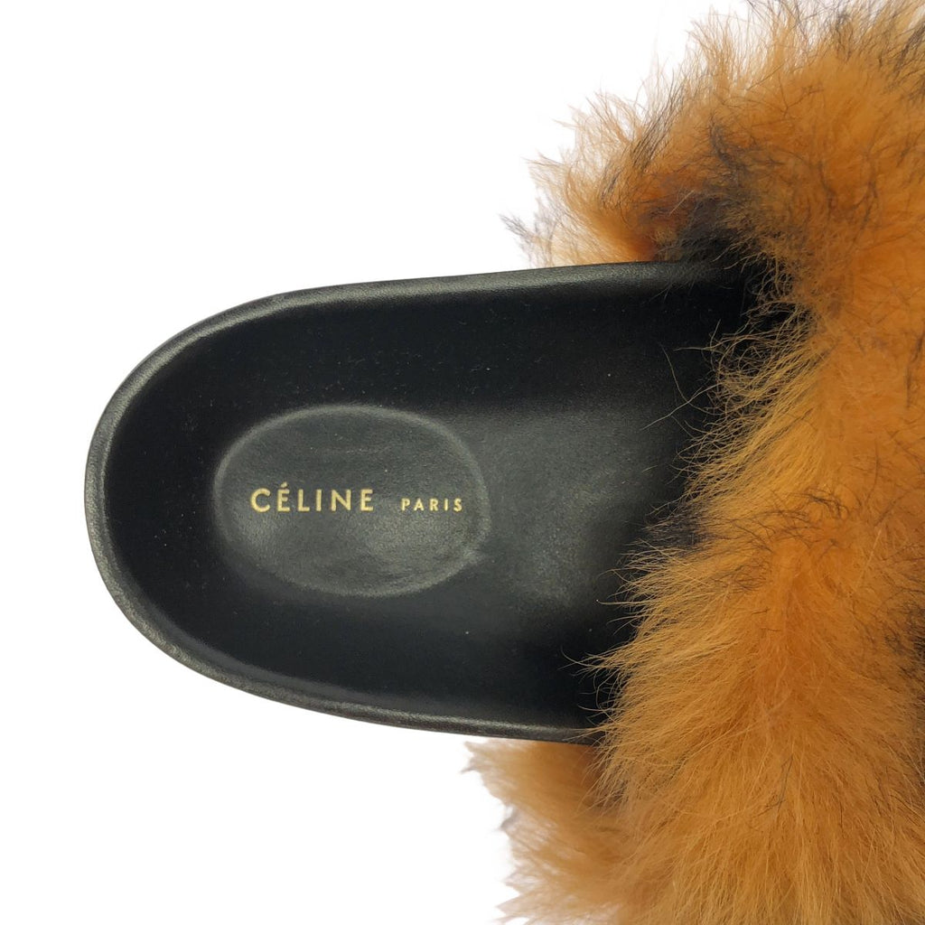 Celine by Phoebe Philo Fur Sandals Brown — view 5