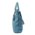 Prada Convertible Open Tote Blue Vitello Phoenix — view 3