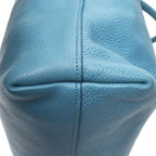 Prada Convertible Open Tote Blue Vitello Phoenix — view 8