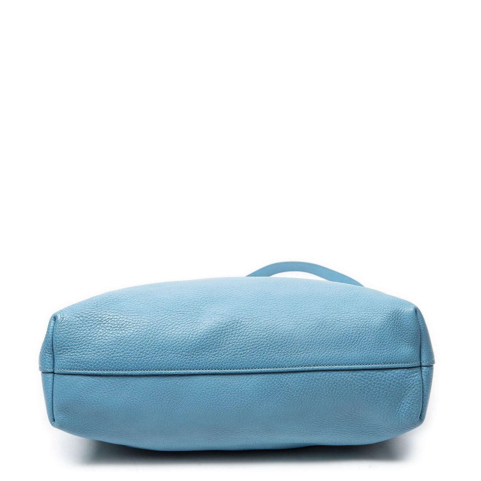 Prada Convertible Open Tote Blue Vitello Phoenix — view 6