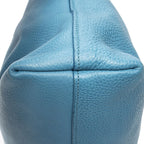 Prada Convertible Open Tote Blue Vitello Phoenix — view 7