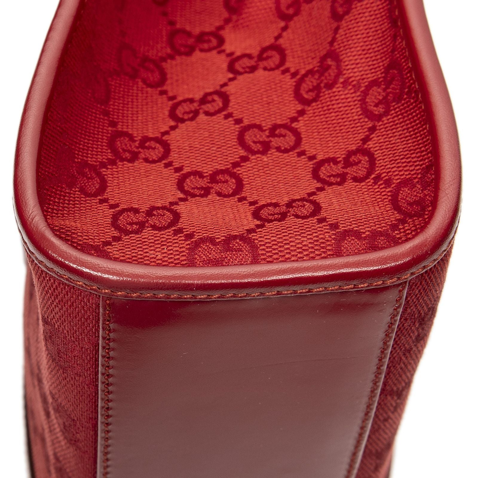 Gucci Square Jackie Tote Red GG Canvas — view 8