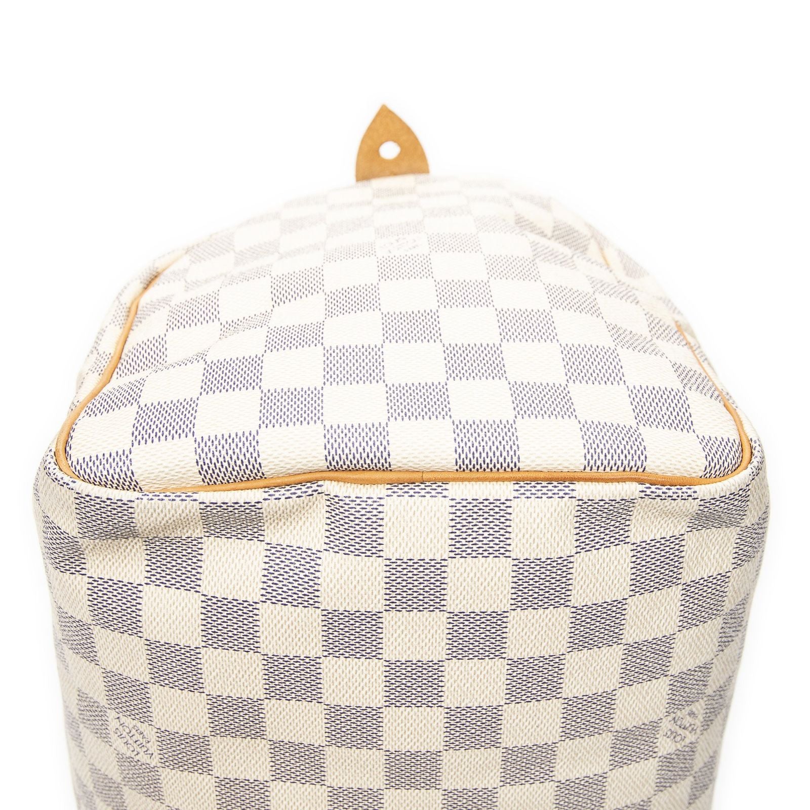Louis Vuitton Speedy Ivory Damier Azur Handbag — view 7