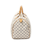 Louis Vuitton Speedy Ivory Damier Azur Handbag — view 4