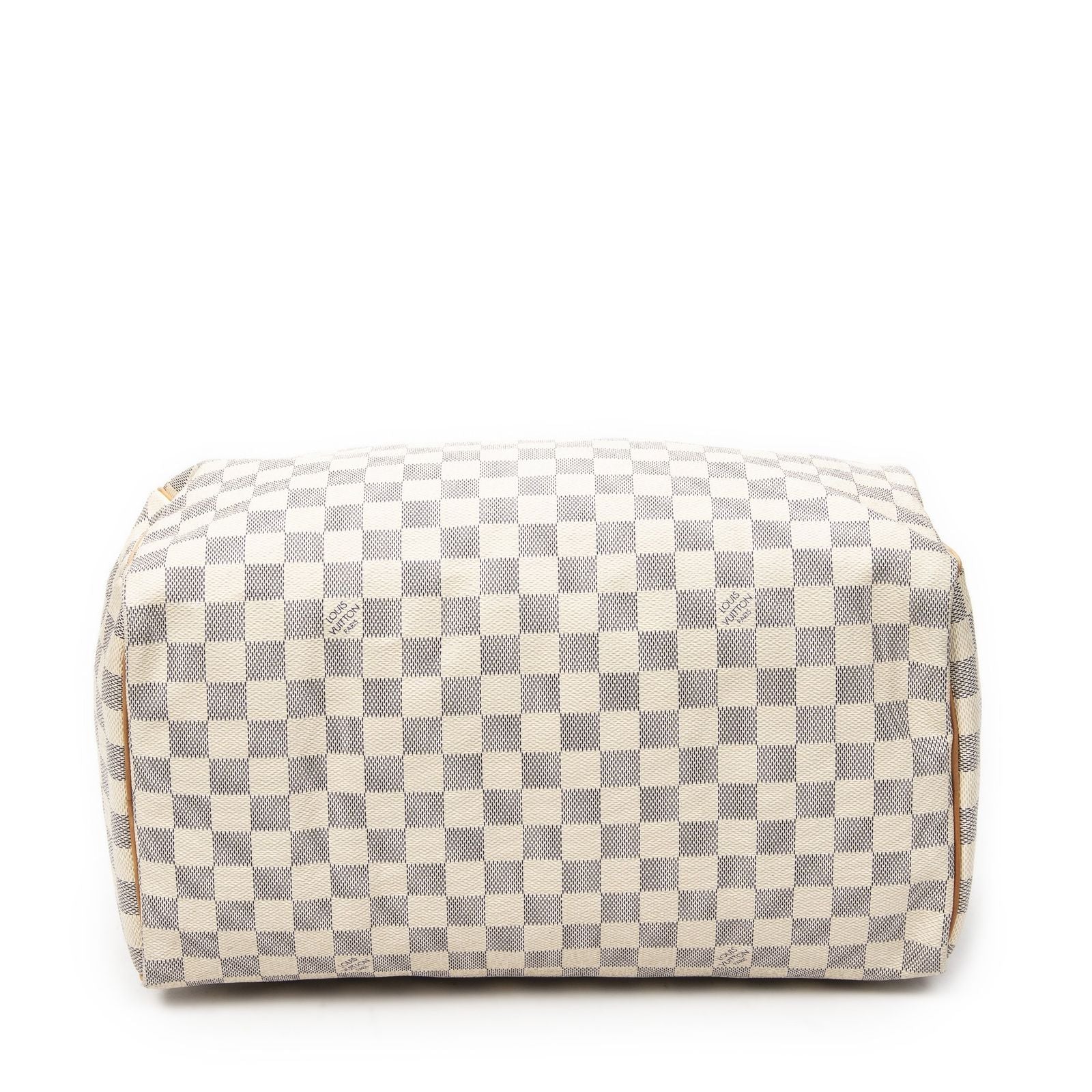Louis Vuitton Speedy Ivory Damier Azur Handbag — view 6