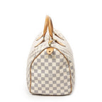 Louis Vuitton Speedy Ivory Damier Azur Handbag — view 3