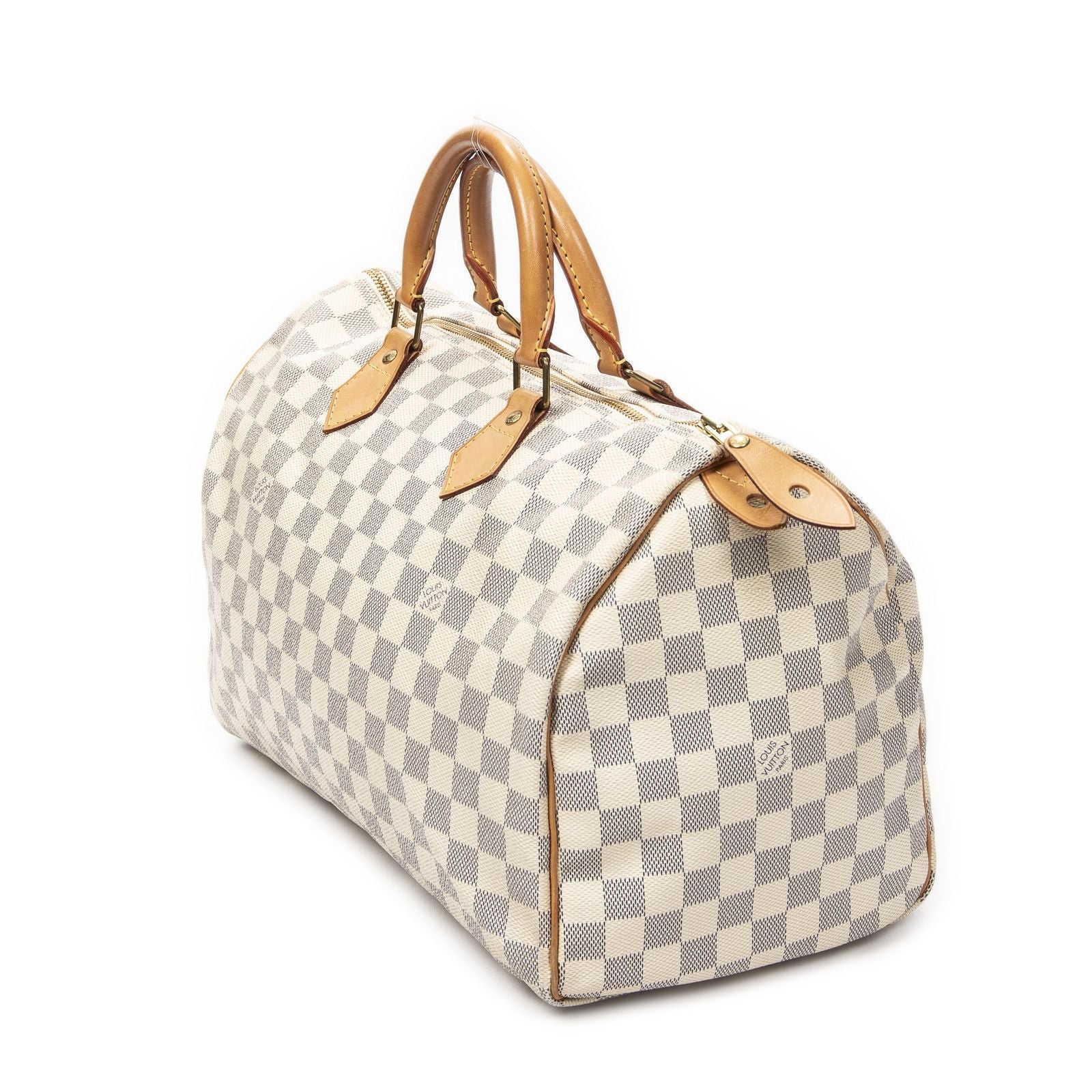 Louis Vuitton Speedy Ivory Damier Azur Handbag — view 2