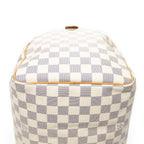 Louis Vuitton Speedy Ivory Damier Azur Handbag — view 8
