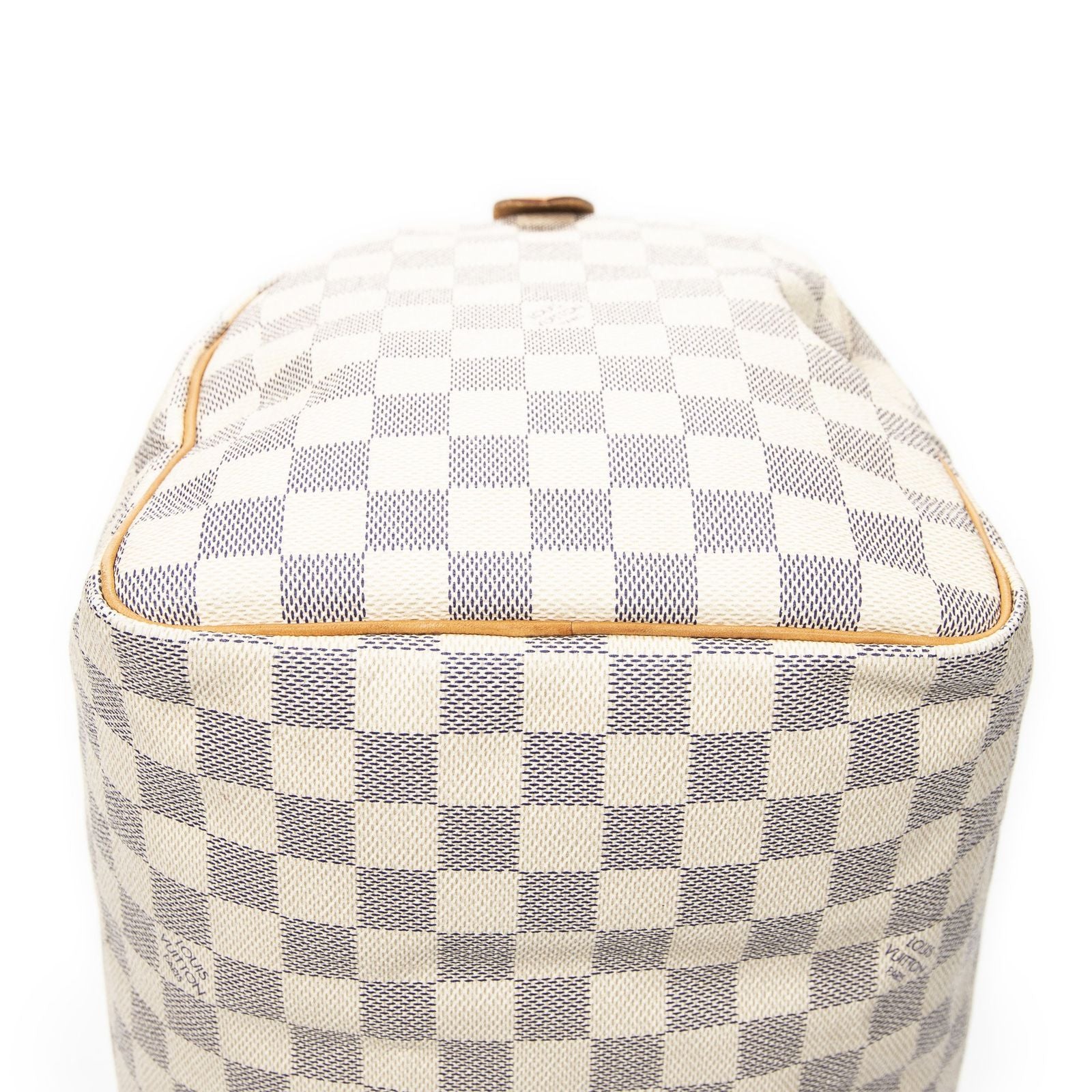 Louis Vuitton Speedy Ivory Damier Azur Handbag — view 8