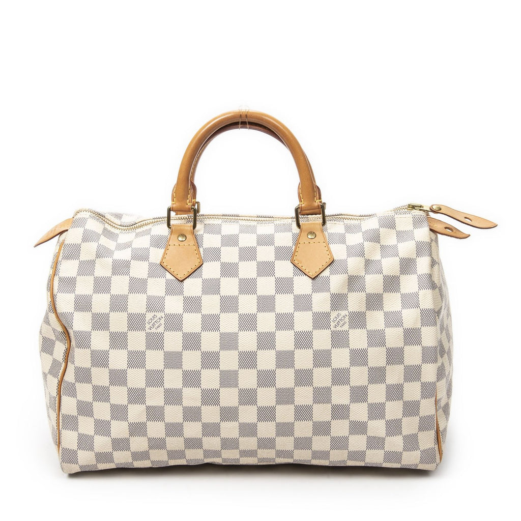 Louis Vuitton Speedy Ivory Damier Azur Handbag