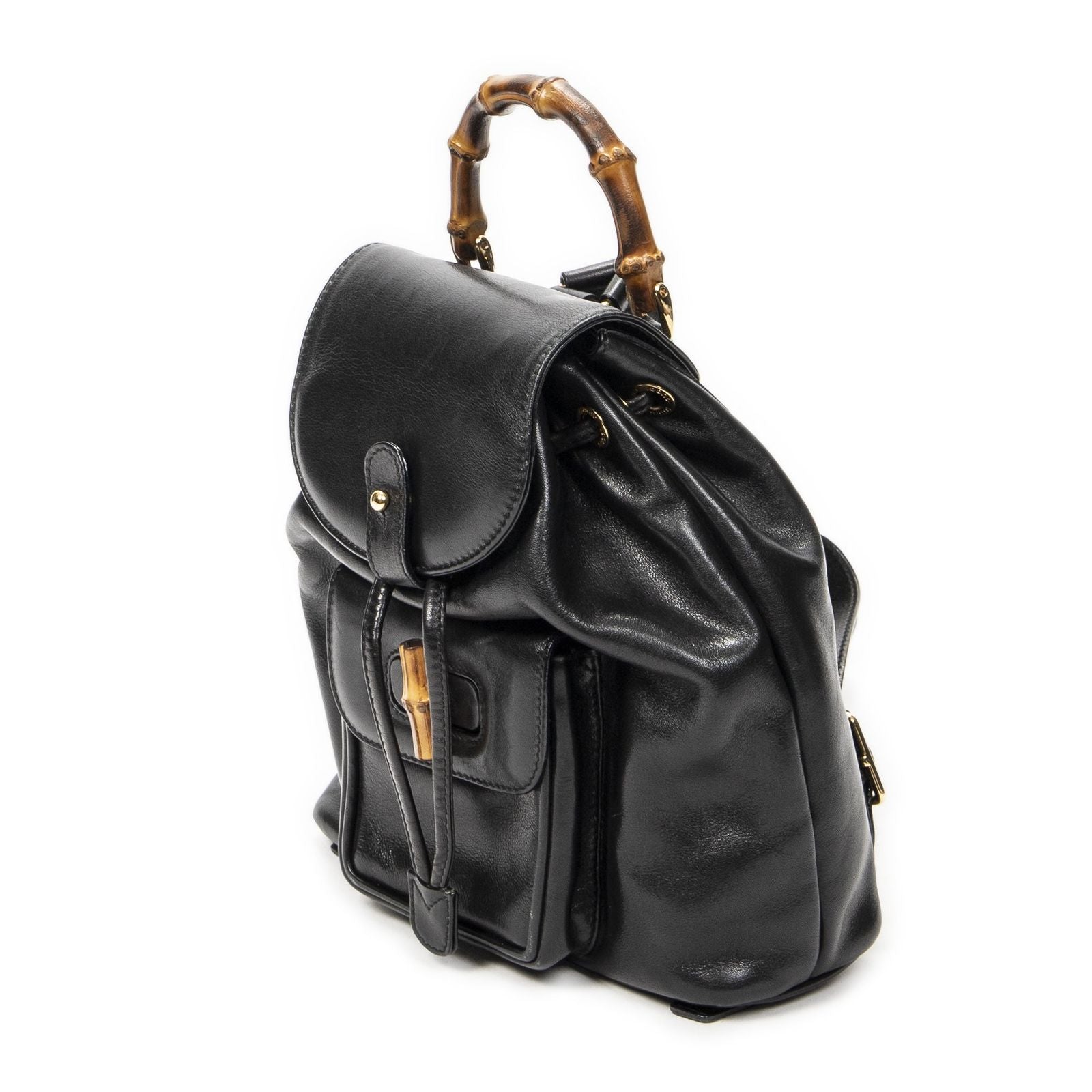 Gucci Minibumbu Backpack Black Calfskin Leather — view 2
