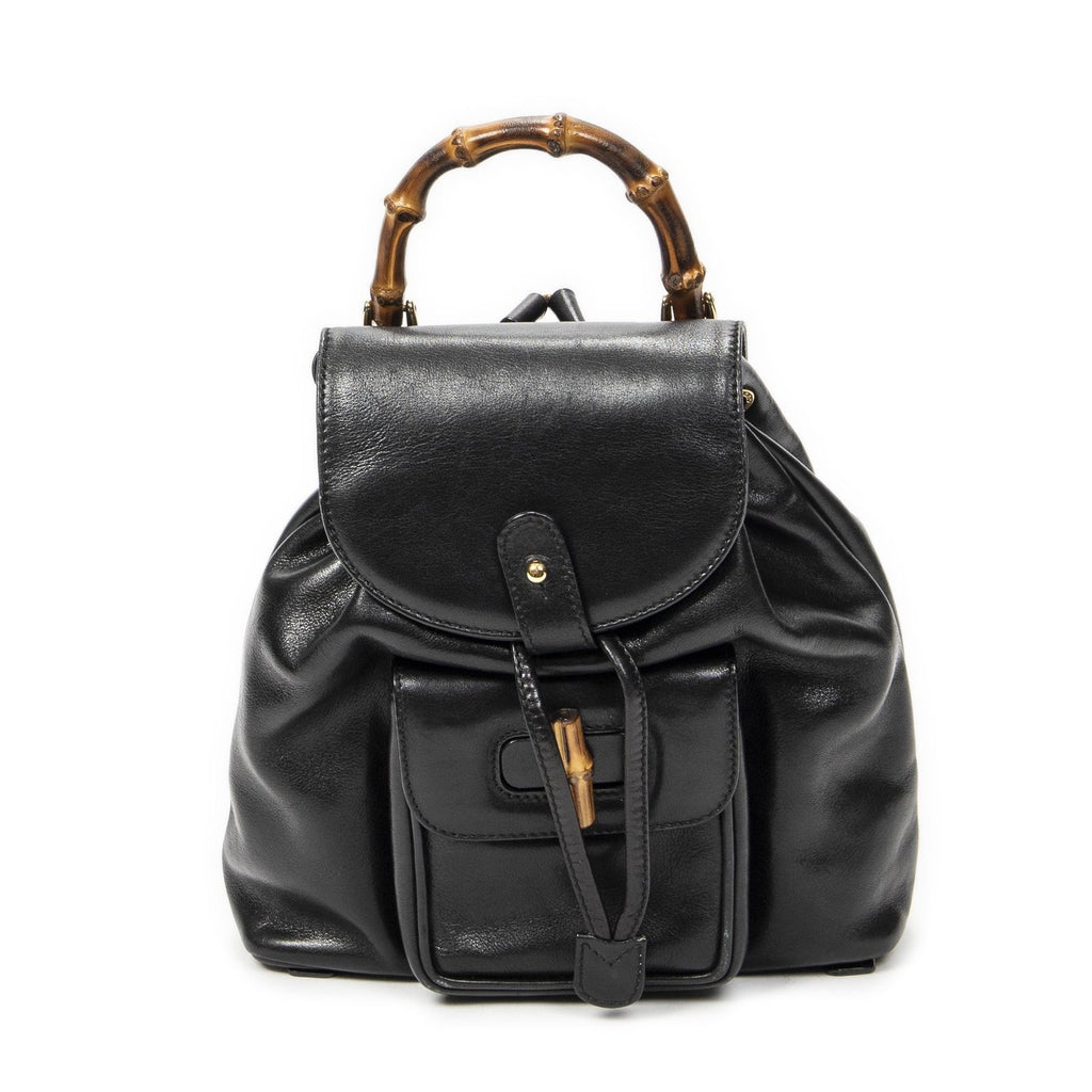 Gucci Minibumbu Backpack Black Calfskin Leather
