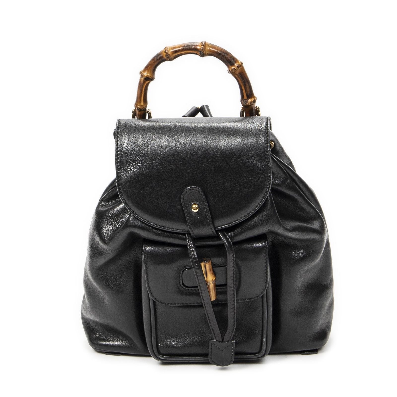 Gucci Minibumbu Backpack Black Calfskin Leather