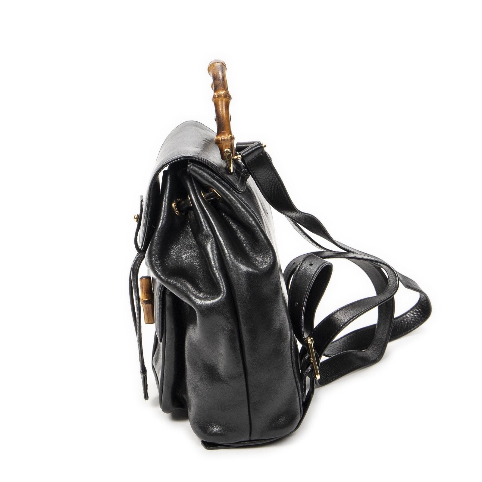 Gucci Minibumbu Backpack Black Calfskin Leather — view 3