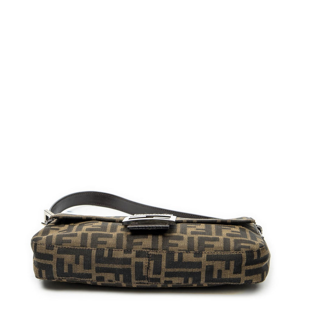 Fendi Baguette Brown Black Zucca Canvas Messenger — view 6