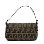 Fendi Baguette Brown Black Zucca Canvas Messenger — view 5
