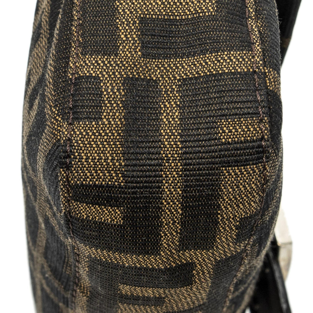 Fendi Baguette Brown Black Zucca Canvas Messenger — view 7