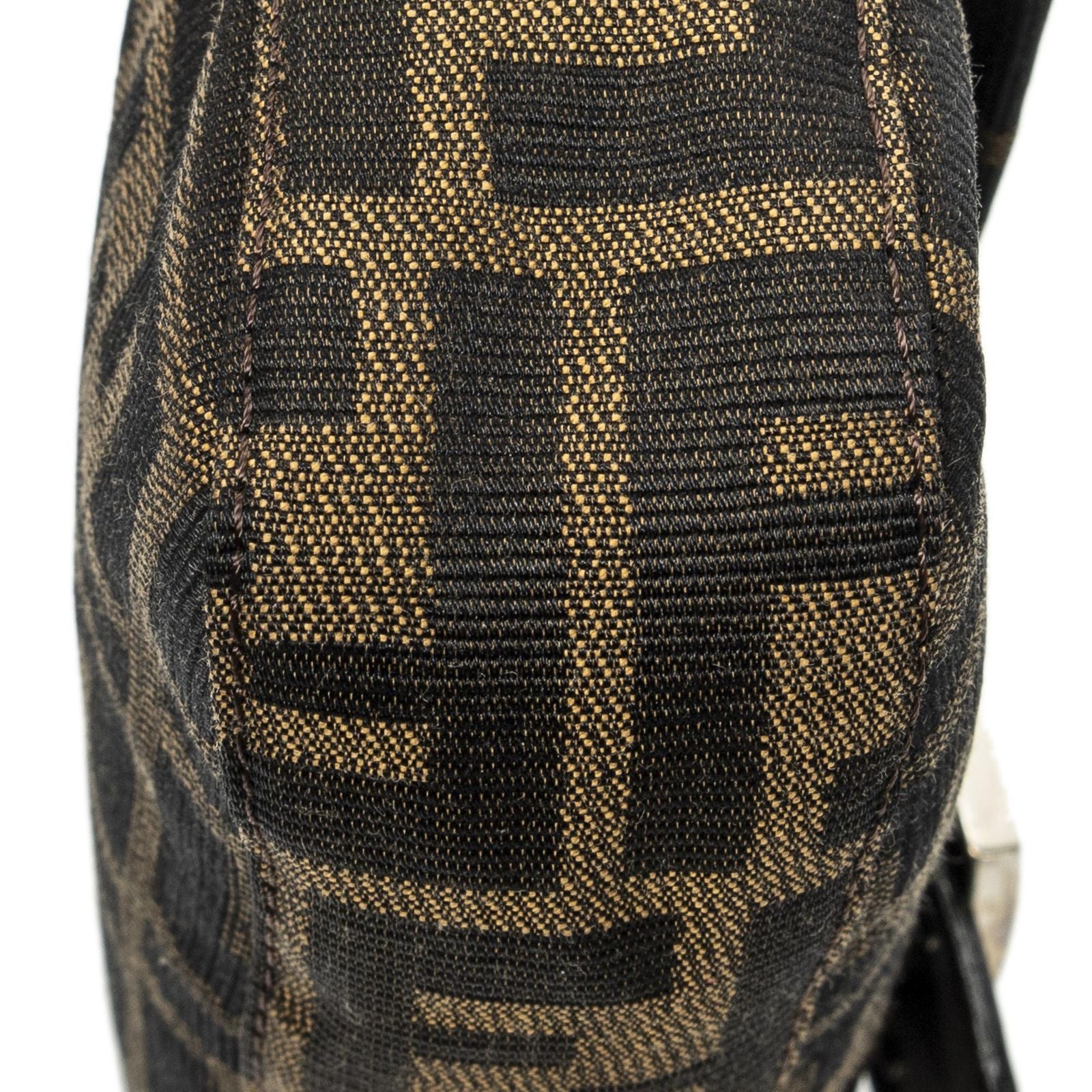 Fendi Baguette Brown Black Zucca Canvas Messenger — view 7