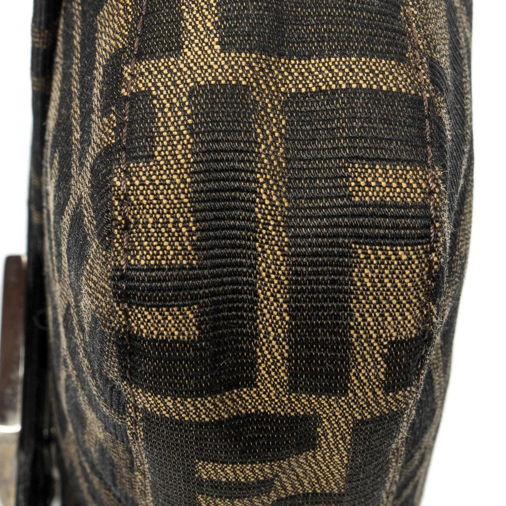 Fendi Baguette Brown Black Zucca Canvas Messenger — view 8