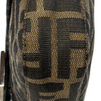 Fendi Baguette Brown Black Zucca Canvas Messenger — view 8