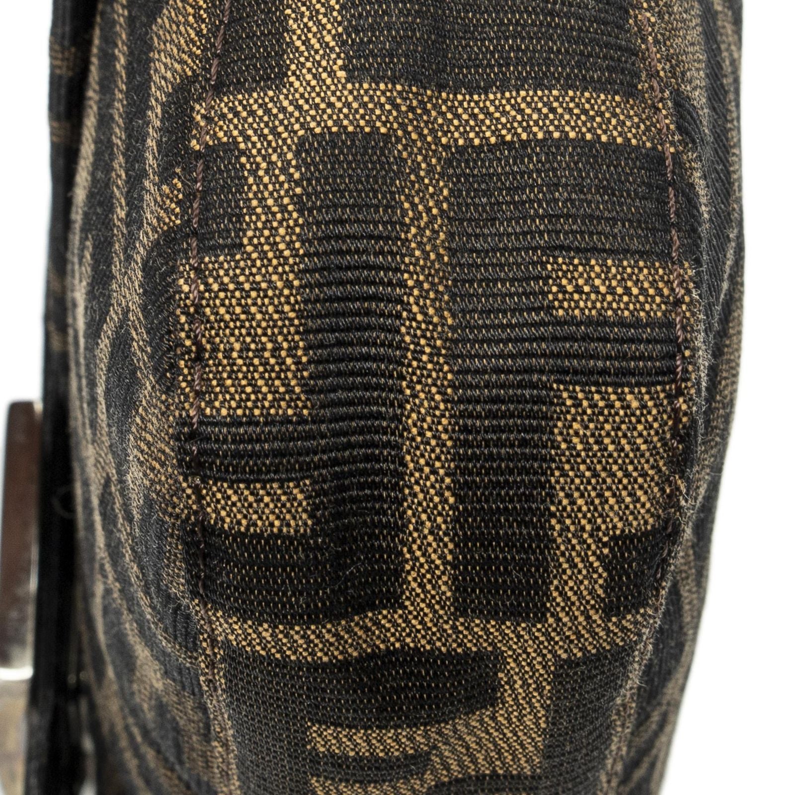 Fendi Baguette Brown Black Zucca Canvas Messenger — view 8