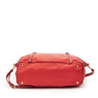 Prada Convertible Zip Tote Red Nylon Canvas — view 6