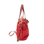 Prada Convertible Zip Tote Red Nylon Canvas — view 4