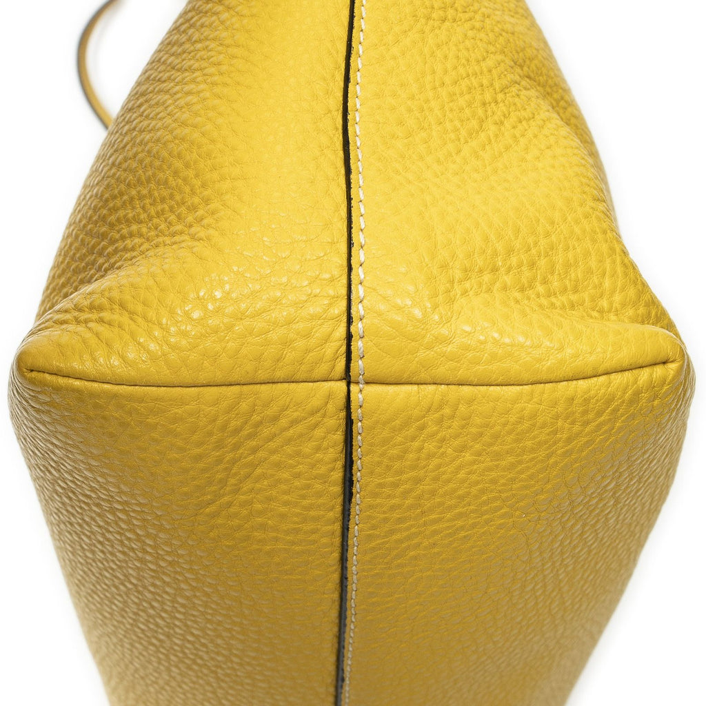 Prada Convertible Zip Tote Yellow Vitello Dyno — view 7