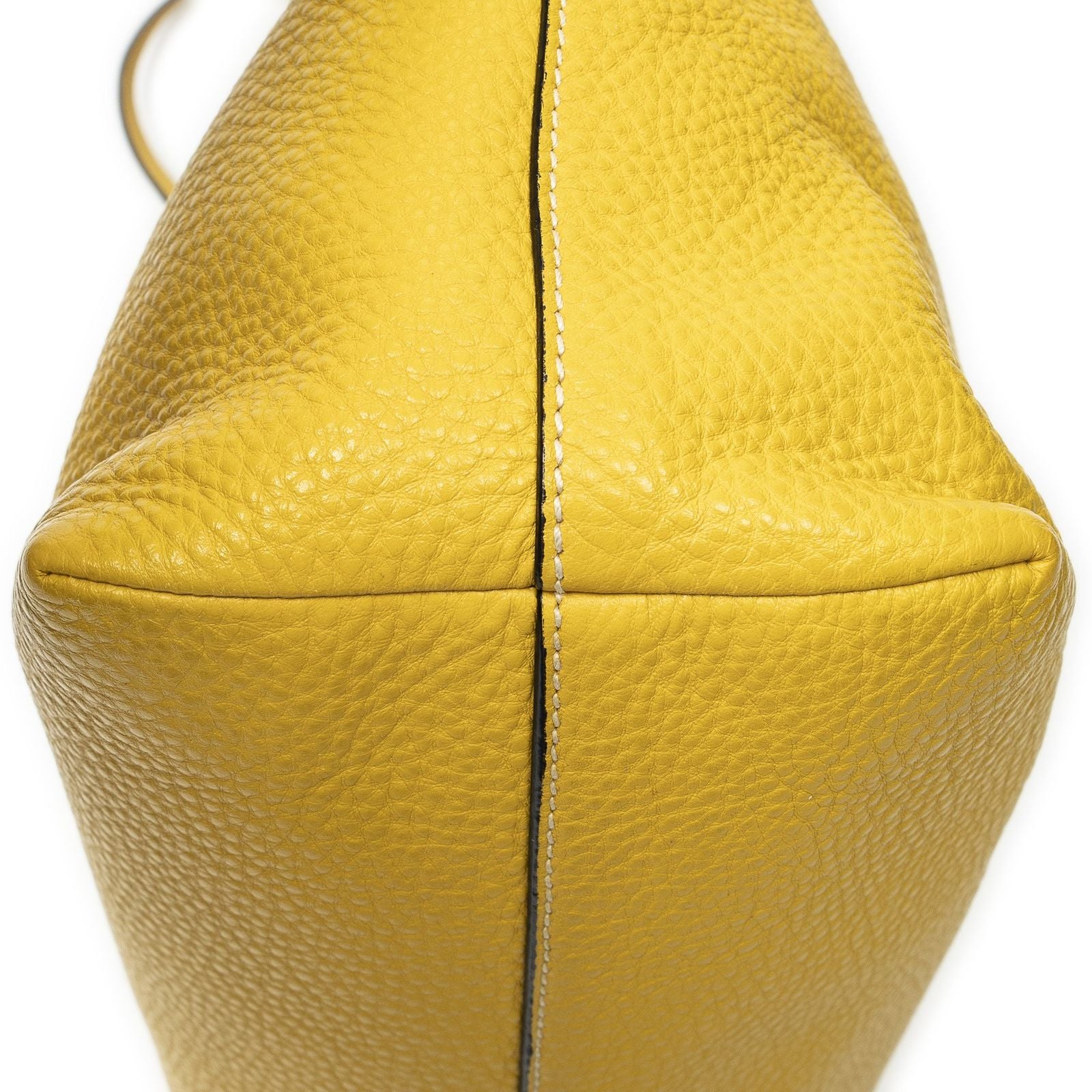Prada Convertible Zip Tote Yellow Vitello Dyno — view 7
