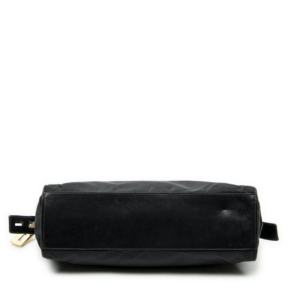 Prada Horizontal Boston Black Nylon Canvas Messenger — view 6