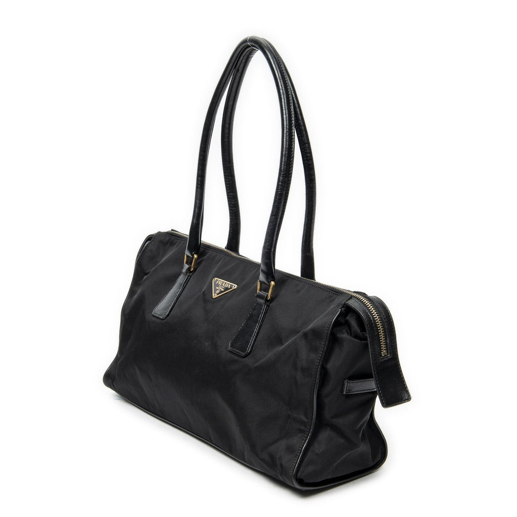 Prada Horizontal Boston Black Nylon Canvas Messenger — view 2