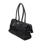 Prada Horizontal Boston Black Nylon Canvas Messenger — view 2