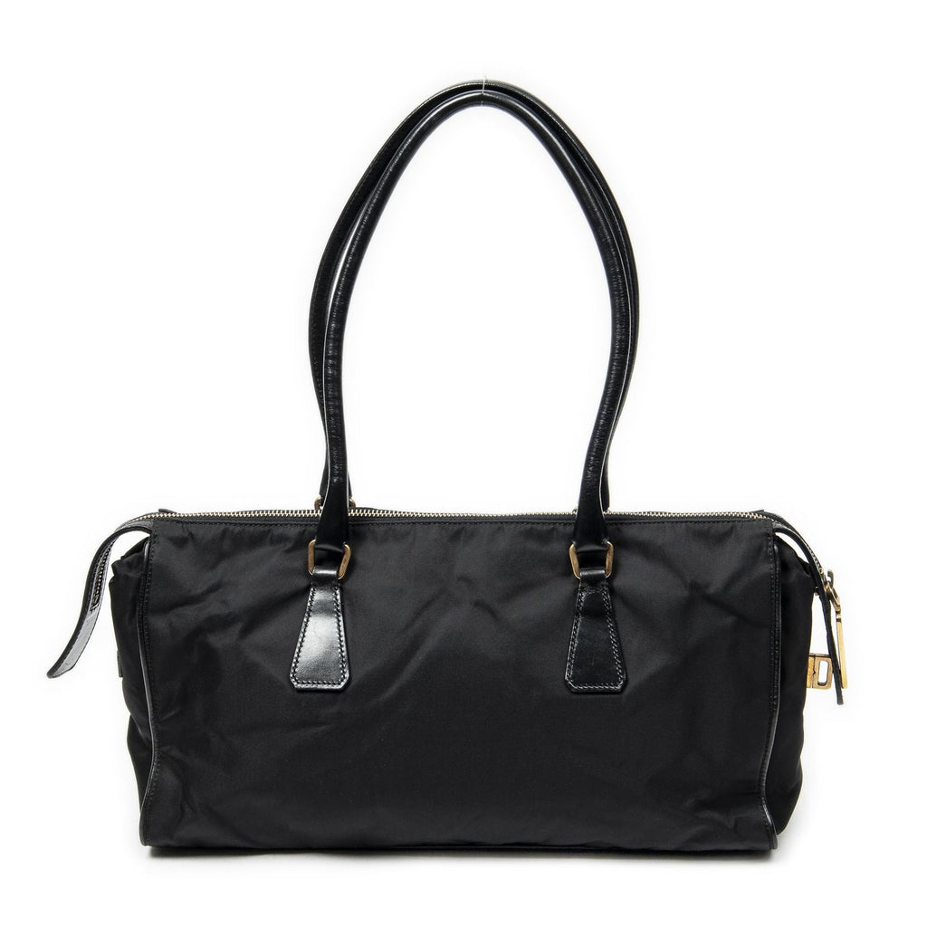 Prada Horizontal Boston Black Nylon Canvas Messenger — view 5