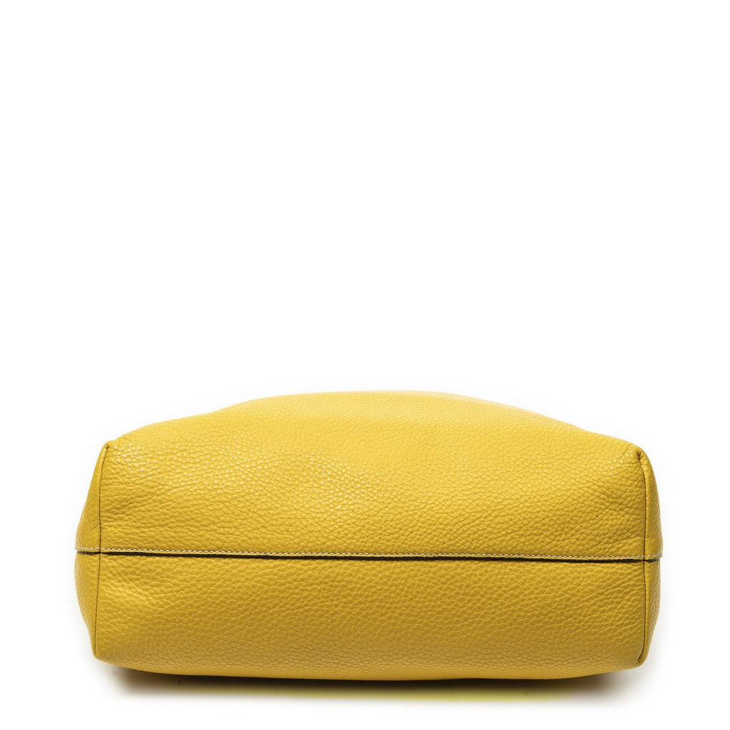 Prada Convertible Zip Tote Yellow Vitello Dyno — view 6