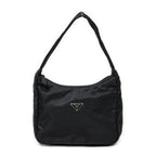 Prada Mini Zip Hobo Black Nylon Canvas