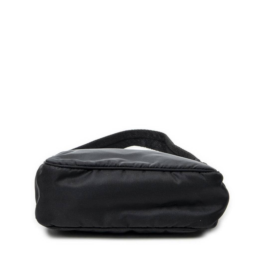 Prada Mini Zip Hobo Black Nylon Canvas — view 6