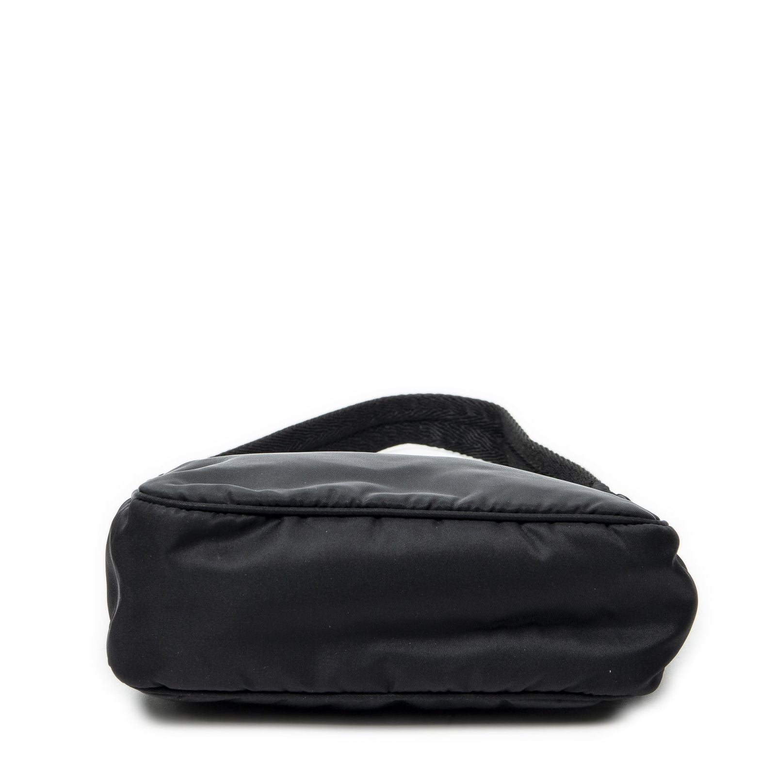 Prada Mini Zip Hobo Black Nylon Canvas — view 6