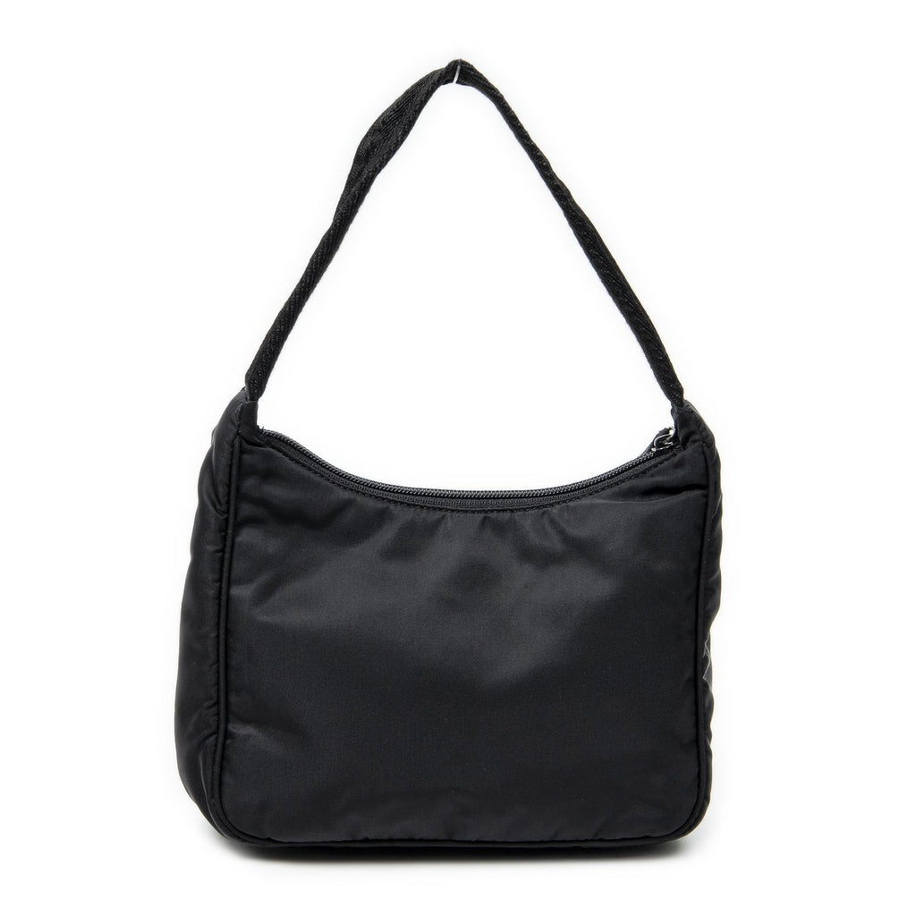 Prada Mini Zip Hobo Black Nylon Canvas — view 5