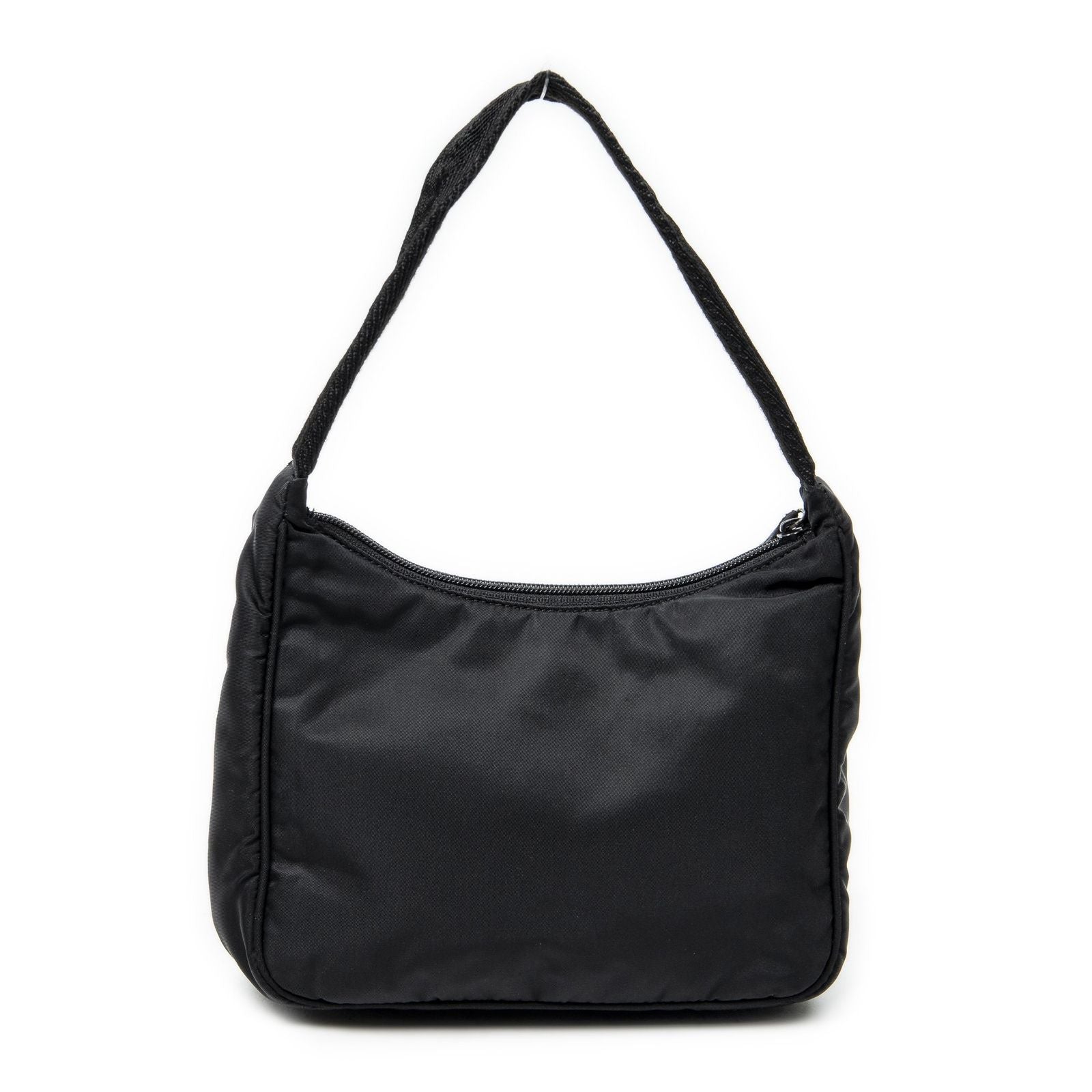 Prada Mini Zip Hobo Black Nylon Canvas — view 5