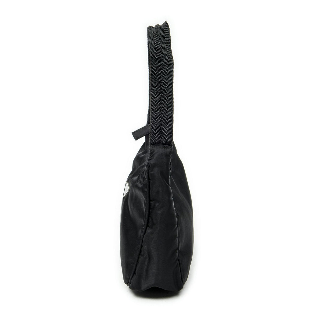 Prada Mini Zip Hobo Black Nylon Canvas — view 3