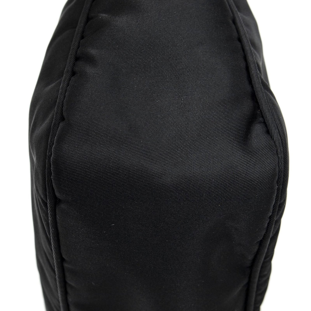 Prada Mini Zip Hobo Black Nylon Canvas — view 7
