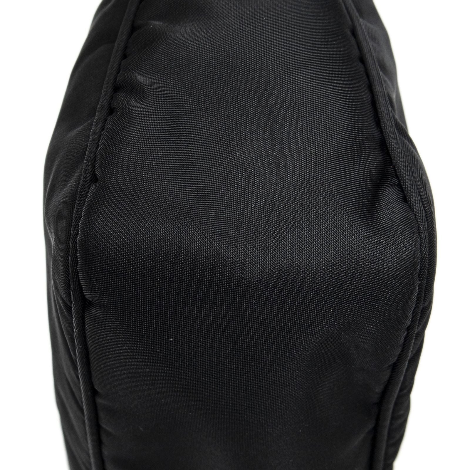 Prada Mini Zip Hobo Black Nylon Canvas — view 7