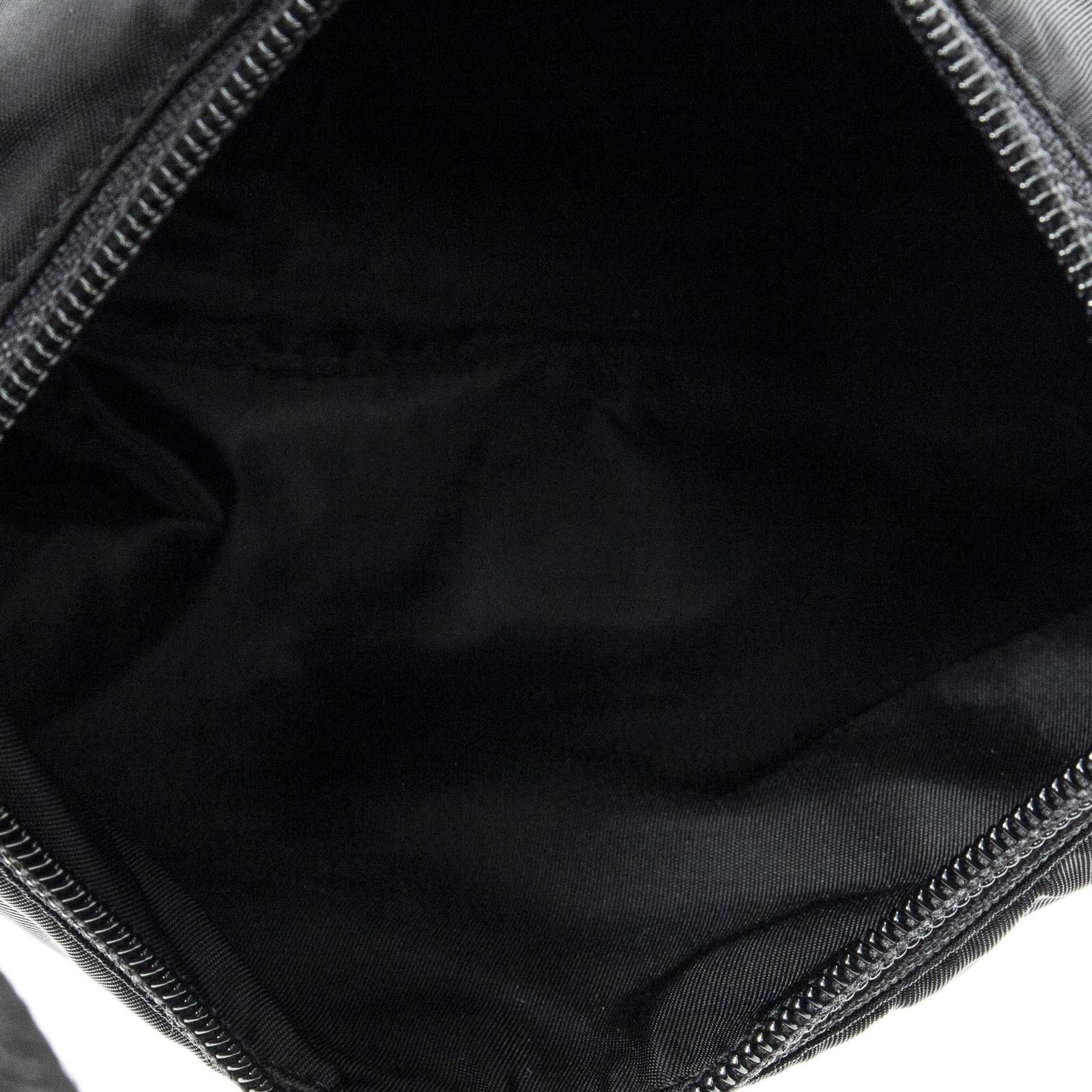 Prada Mini Zip Hobo Black Nylon Canvas — view 9