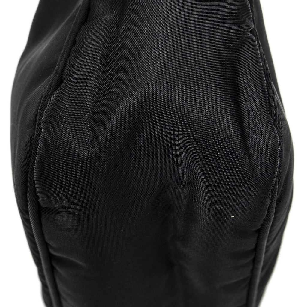 Prada Mini Zip Hobo Black Nylon Canvas — view 8