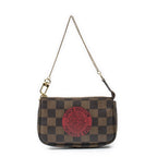 Louis Vuitton Mini Pochette Brown Red Damier Ebene Complice