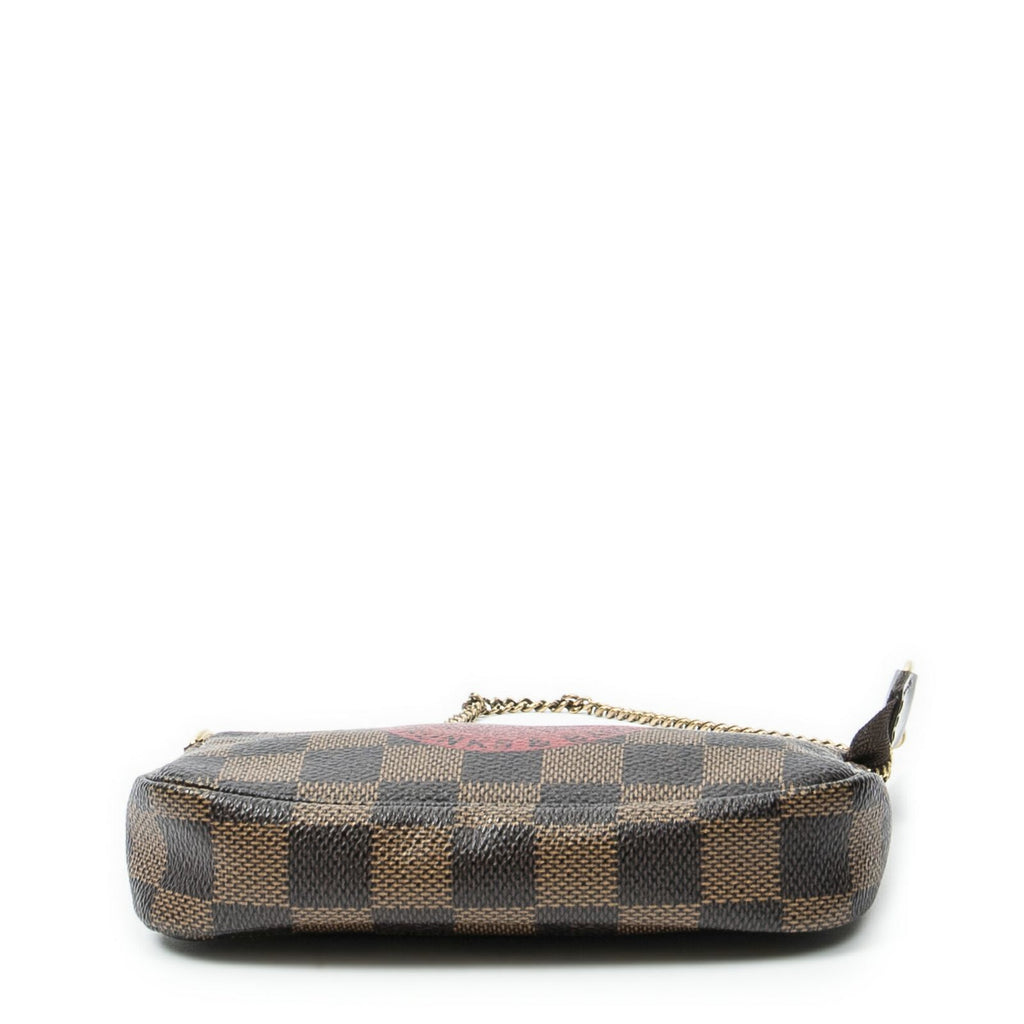 Louis Vuitton Mini Pochette Brown Red Damier Ebene Complice — view 6