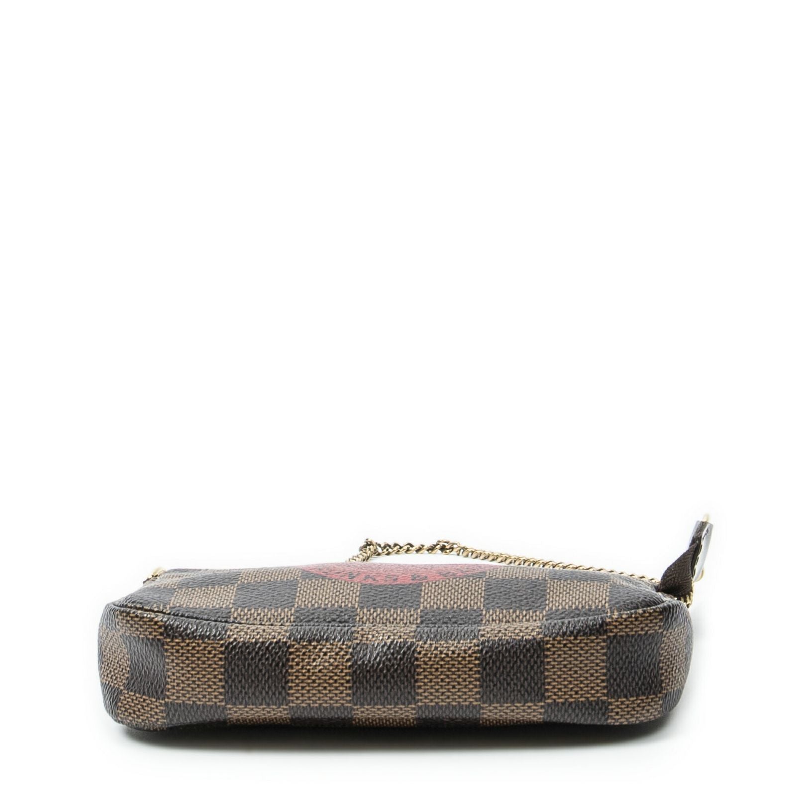 Louis Vuitton Mini Pochette Brown Red Damier Ebene Complice — view 6