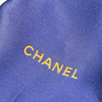 Chanel Scarf Blue Gold Silk — view 9